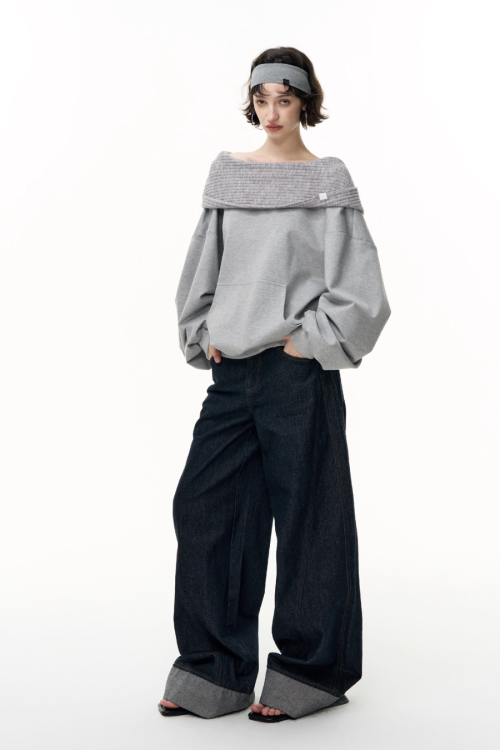 Off Shoulder Massive Sleeve Top
