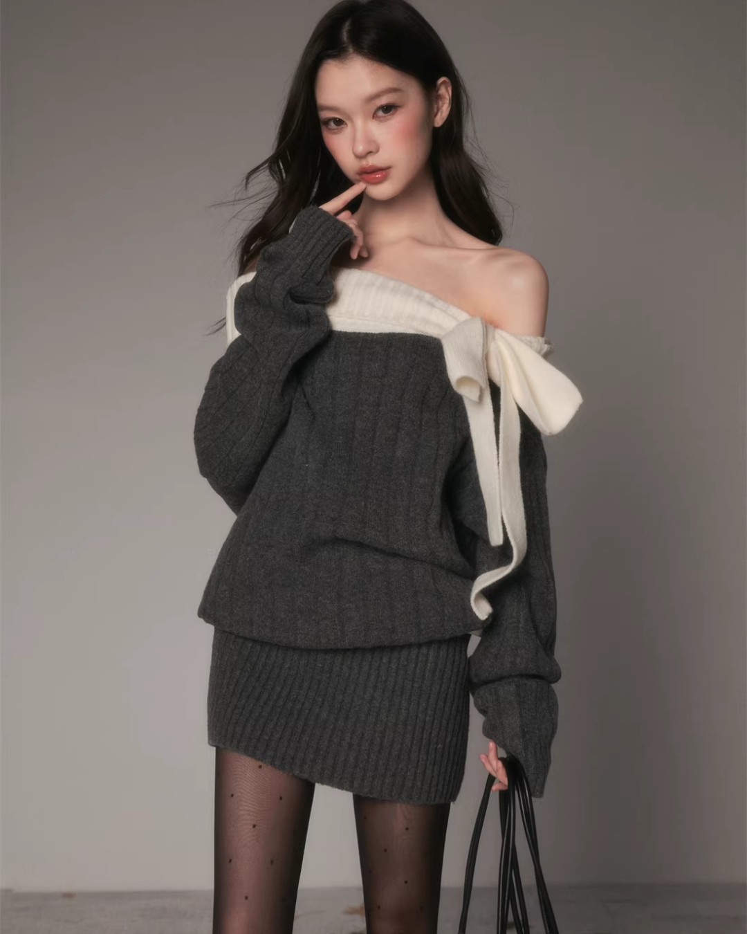 One-Shoulder Knit Dress