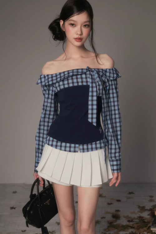 One-Shoulder Long-Sleeve Top