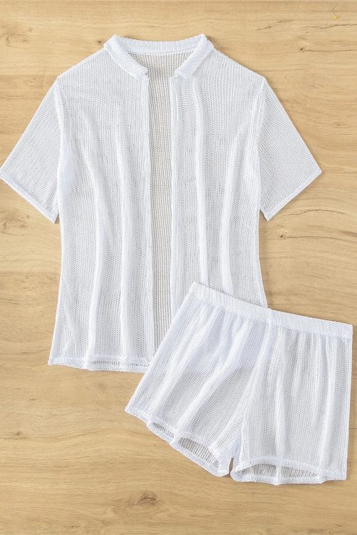 Open Knit Beach Cover Up Set