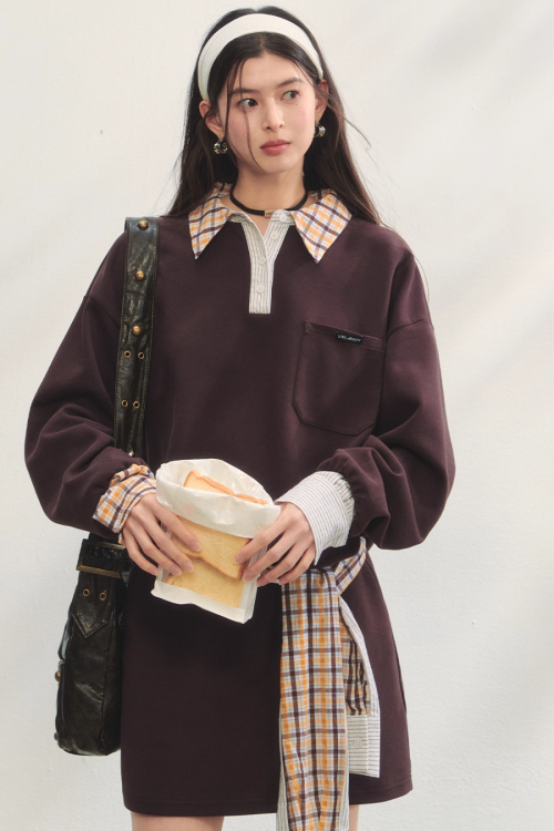 Paid Collar Polo Knit / Mini Skirt