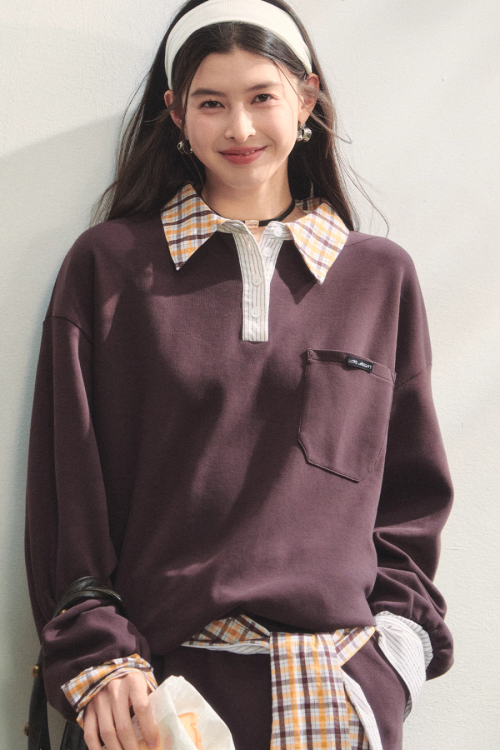 Paid Collar Polo Knit / Mini Skirt