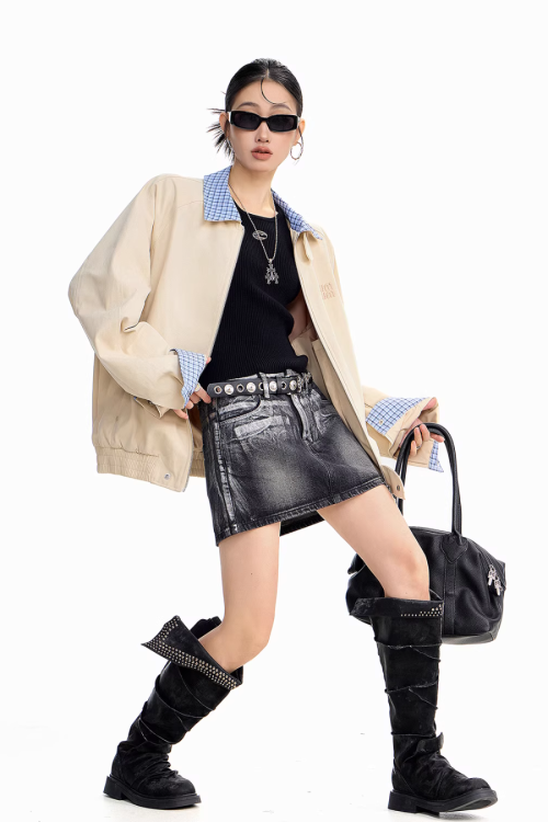Paid Collar Work Jacket
