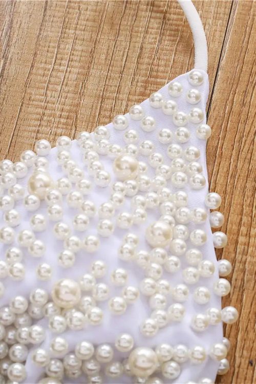 Pearl Beaded Bikini Set