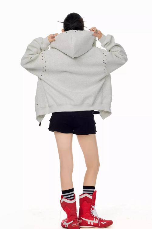 Pearl Design Zip Hoodie