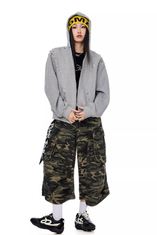 Pearl Design Zip Hoodie