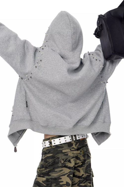 Pearl Design Zip Hoodie