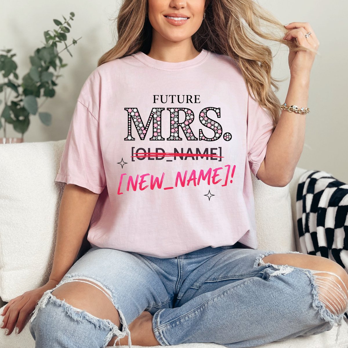 Personalized Future Mrs Shirt Custom Bride To Be Tee Dainty tshirt