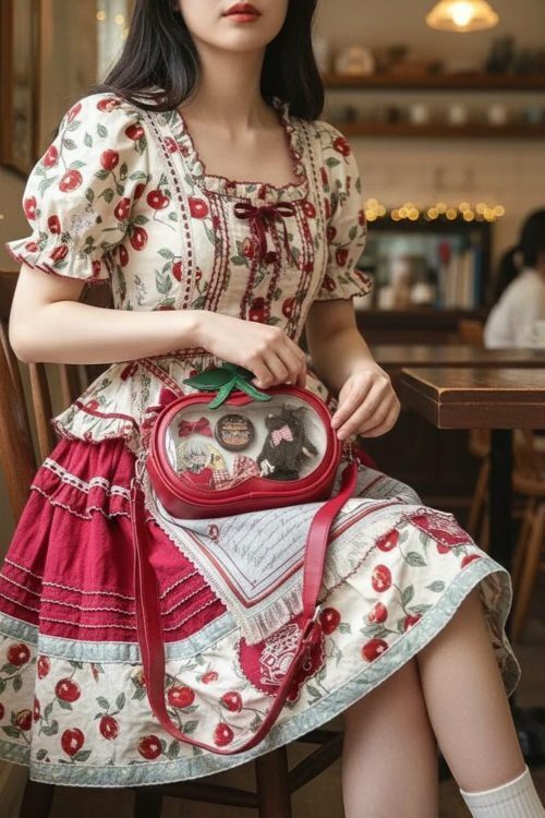 Pink Kawaii Convertible Ita Bag with Clear Window for Pin Display
