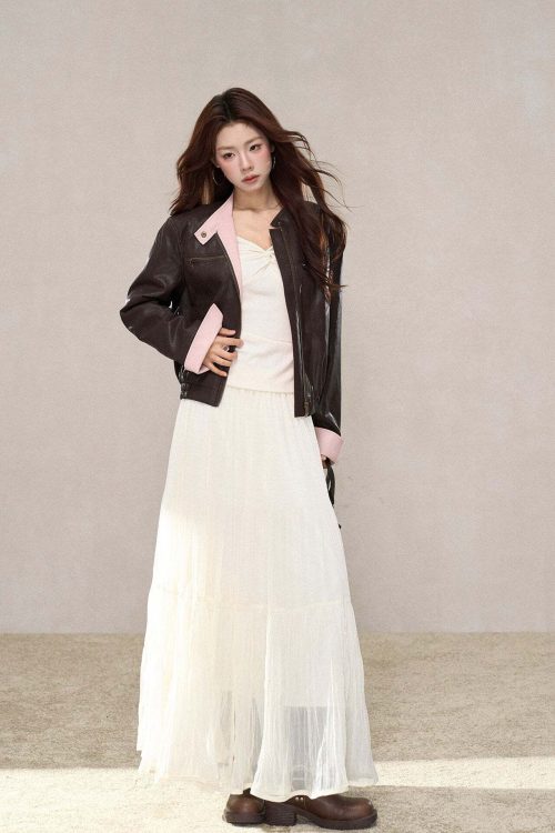 Pink Leather Jacket