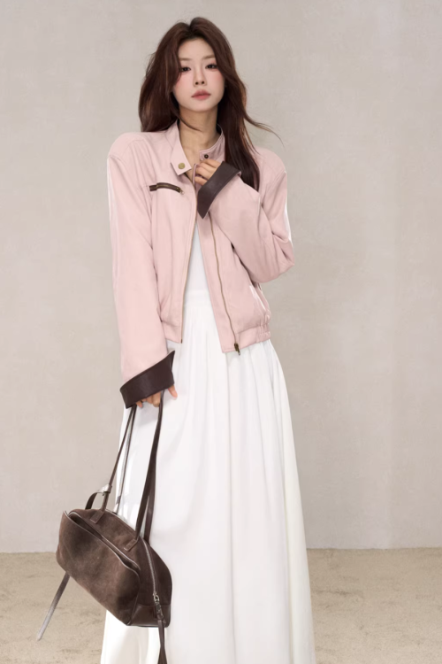 Pink Leather Jacket