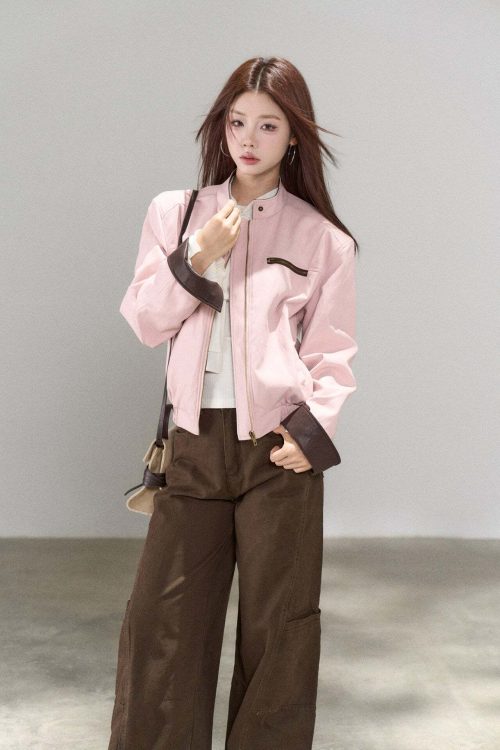 Pink Leather Jacket