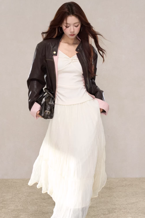 Pink Leather Jacket