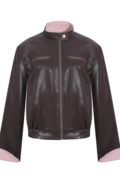 Pink Leather Jacket