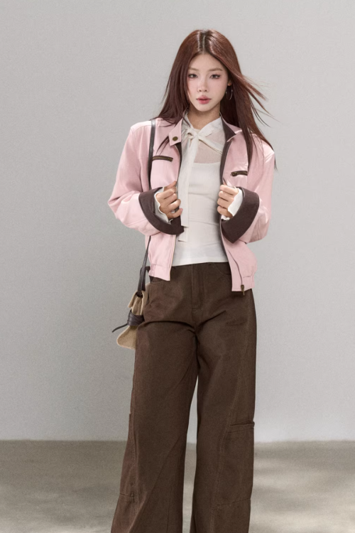 Pink Leather Jacket
