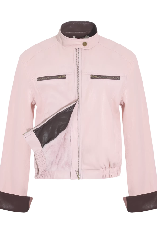 Pink Leather Jacket