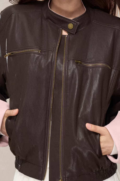 Pink Leather Jacket
