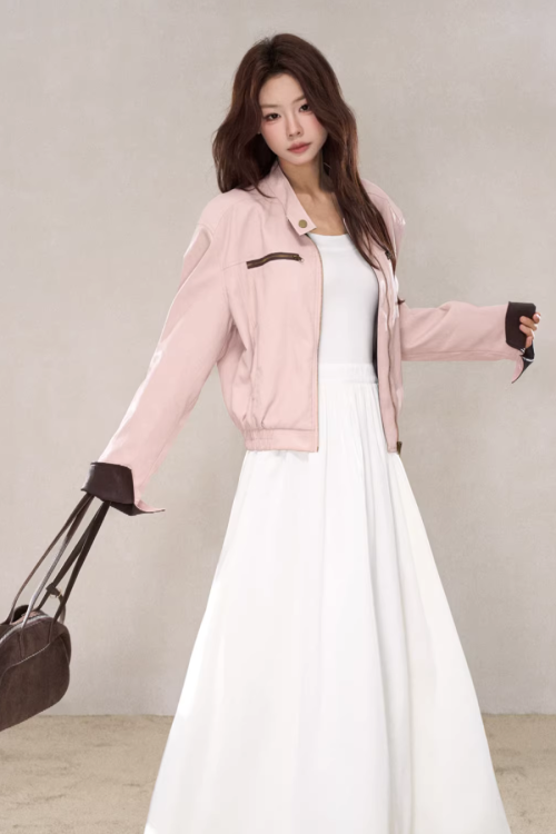Pink Leather Jacket