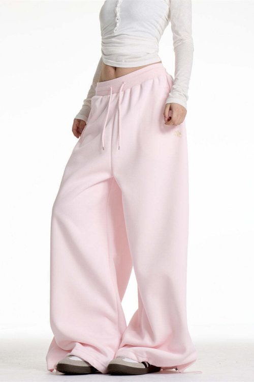Pink Wide Sweatpants