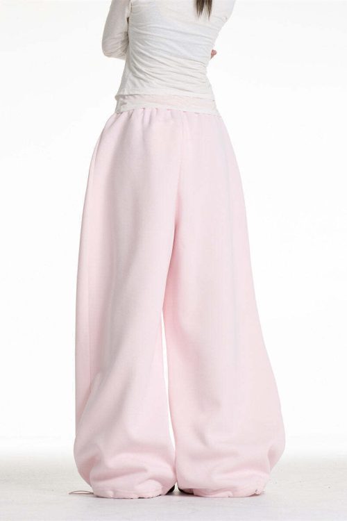Pink Wide Sweatpants