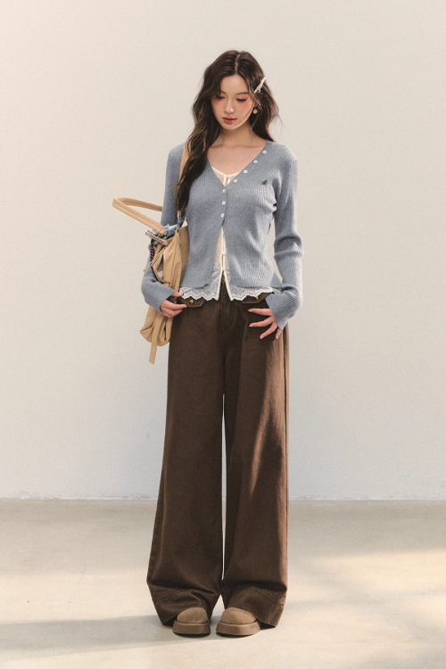 Plaid Spliced Hood Hoodie / Mini Skirt / Flare Pants