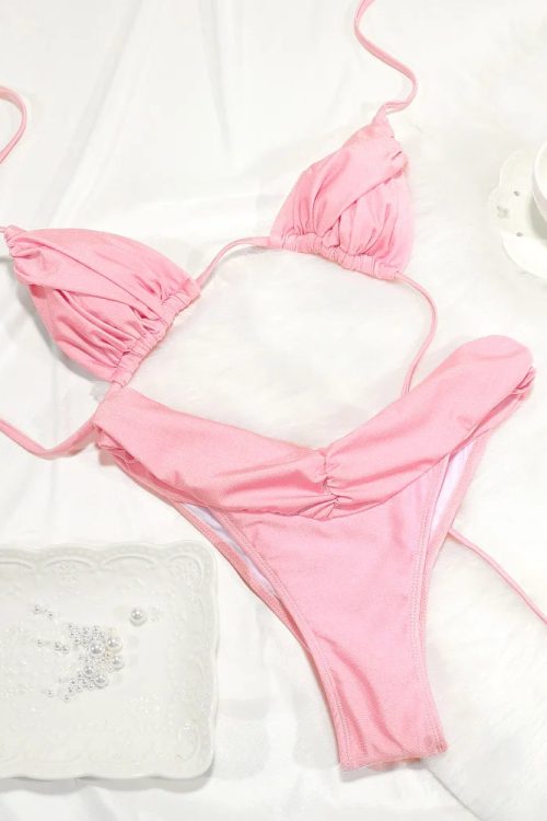 Pleated Bikini Set