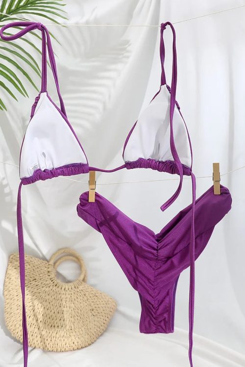 Pleated Bikini Set