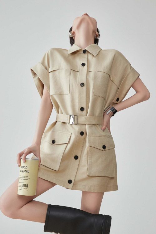 Pocket Mini Shirt Dress