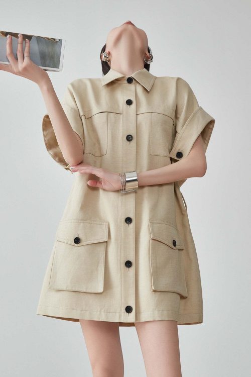 Pocket Mini Shirt Dress