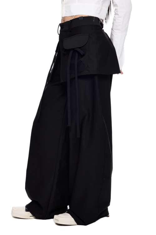 Pocket Wide-Leg Pants