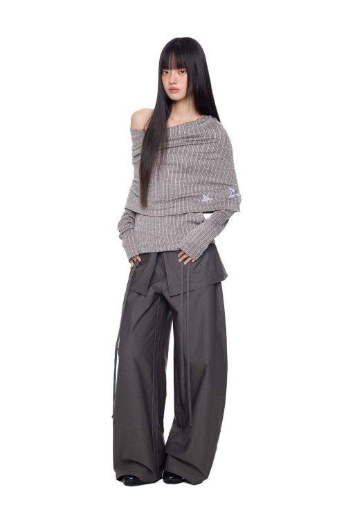 Pocket Wide-Leg Pants