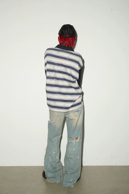 Polo Neck Long Sleeve T-Shirt