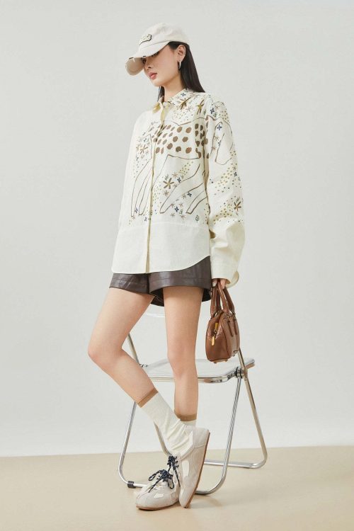 Pony Print Long-Sleeve Shirt
