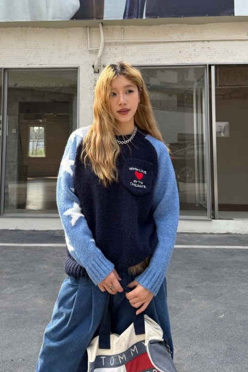Pullover Raglan Sweater Knit