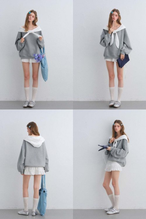 Rabbit Ear Bow Tie Loose Top