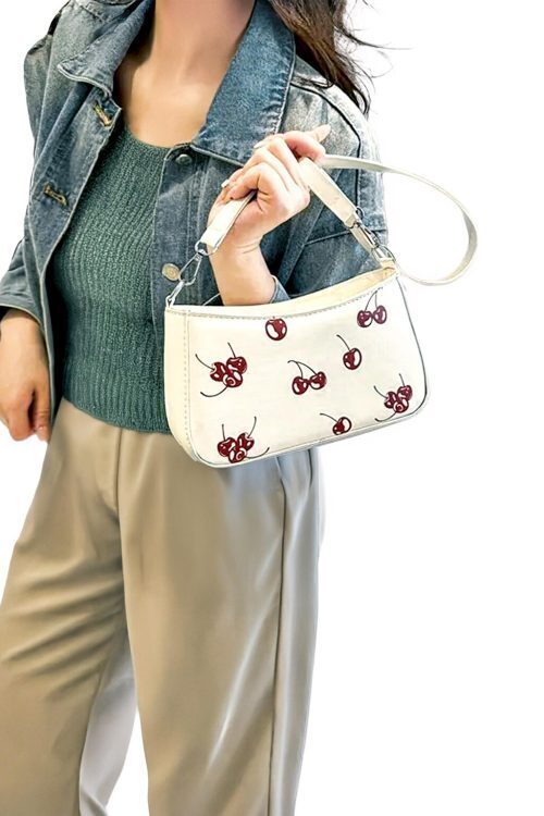 Red Cherry Shoulder Bag for Pin Display
