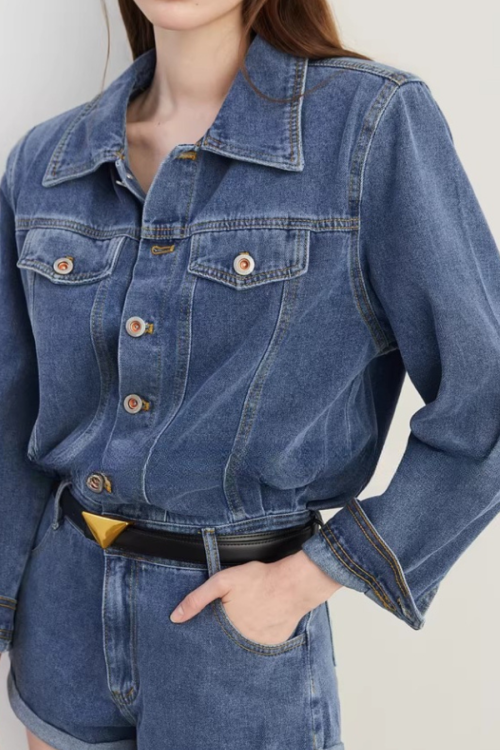 Retro  Blue Jumpsuit
