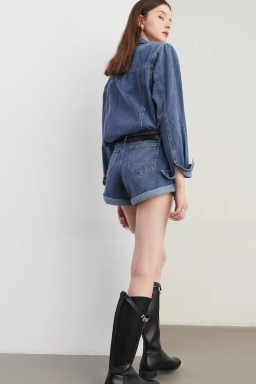 Retro  Blue Jumpsuit