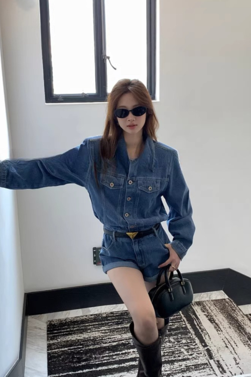Retro  Blue Jumpsuit