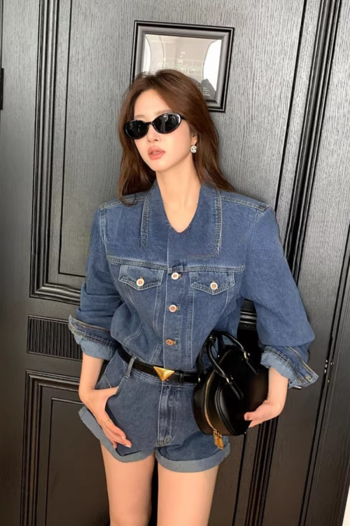 Retro  Blue Jumpsuit