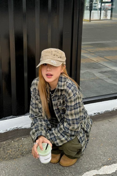Retro Checkered Long Sleeve Shirt
