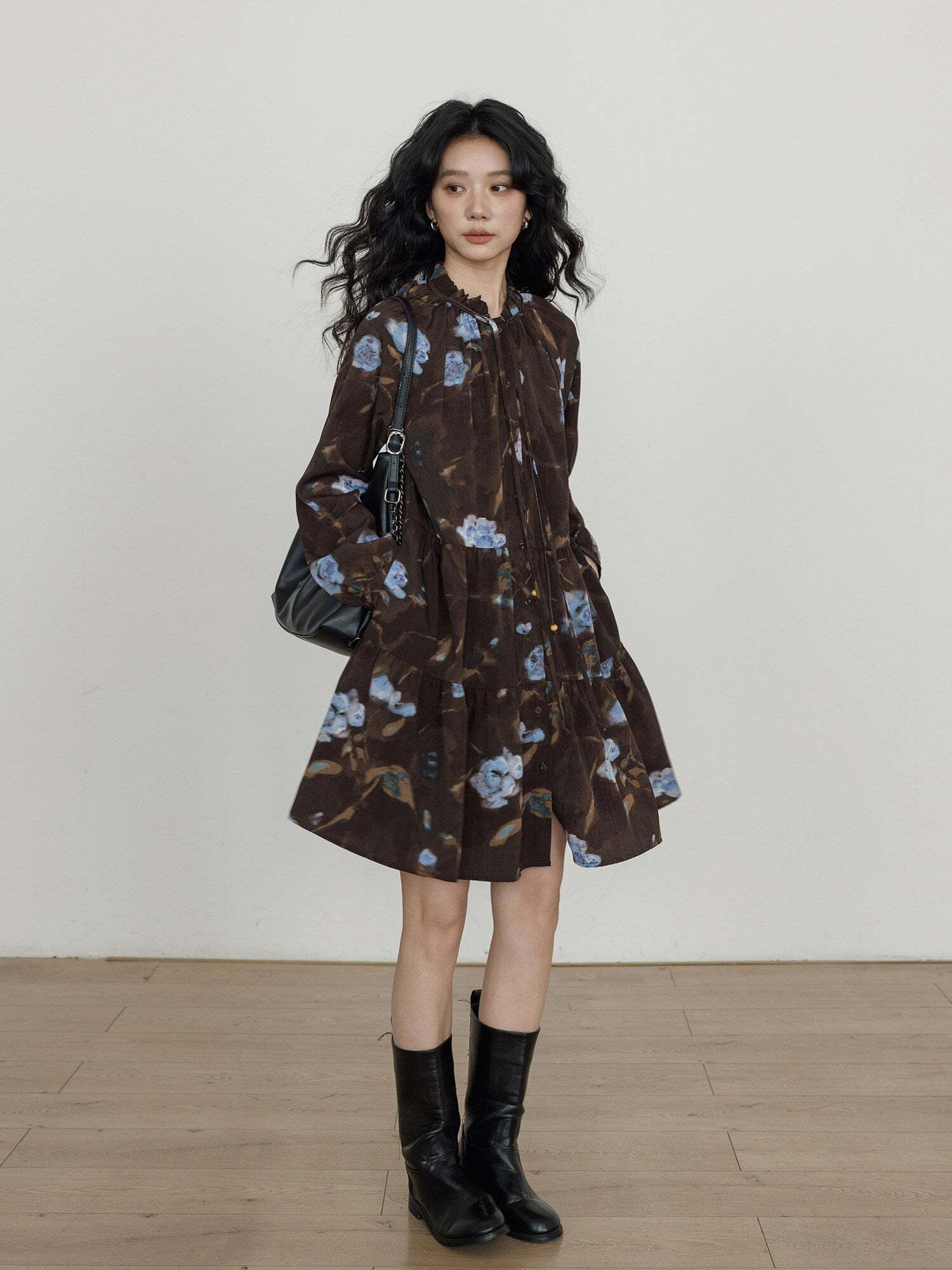 Retro Flower Print Dress