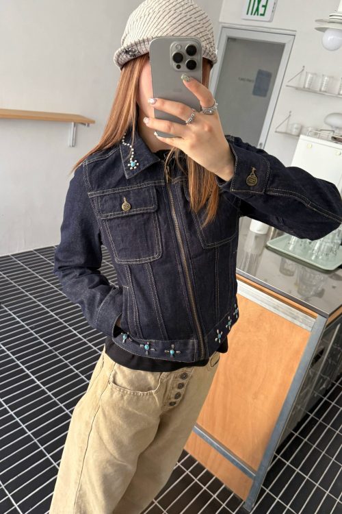 Retro Studded Denim Jacket