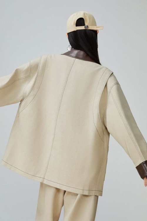 Retro Work Jacket / Wide Pants