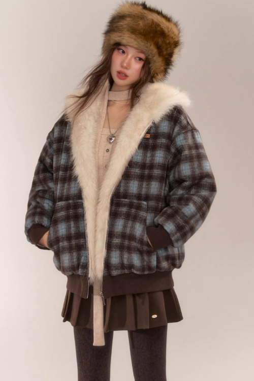 Reversible Check Fleece Jacket