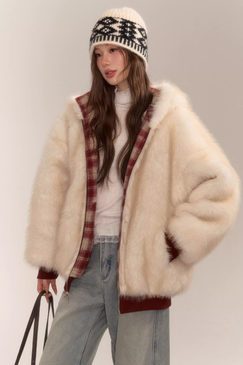 Reversible Check Fleece Jacket