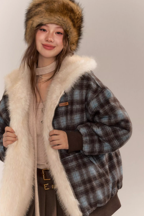 Reversible Check Fleece Jacket
