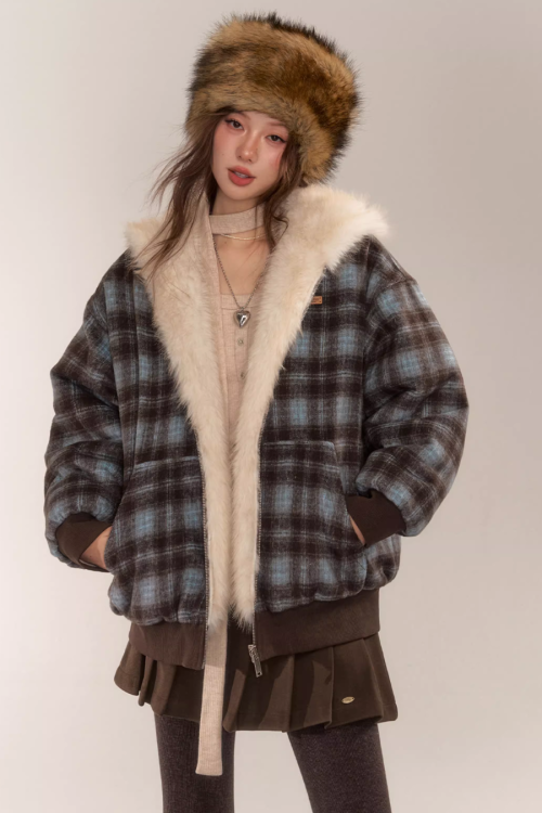 Reversible Check Fleece Jacket