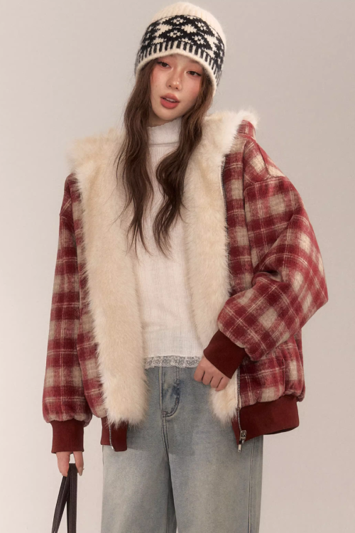 Reversible Check Fleece Jacket