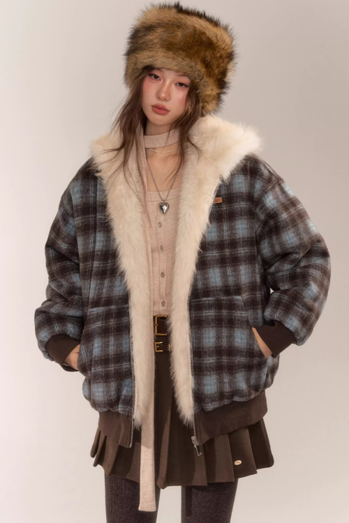 Reversible Check Fleece Jacket